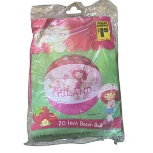 Vintage Y2K Strawberry Shortcake Beach Ball Kids 20 Inch Island Girl 2007 New